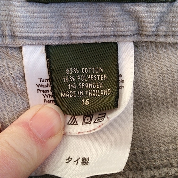 Eddie Bauer Corduroy Bootcut Fit Pants 16 Gray Grey - Picture 5 of 15